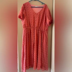 Mila Swiss Dot Dress Mauve